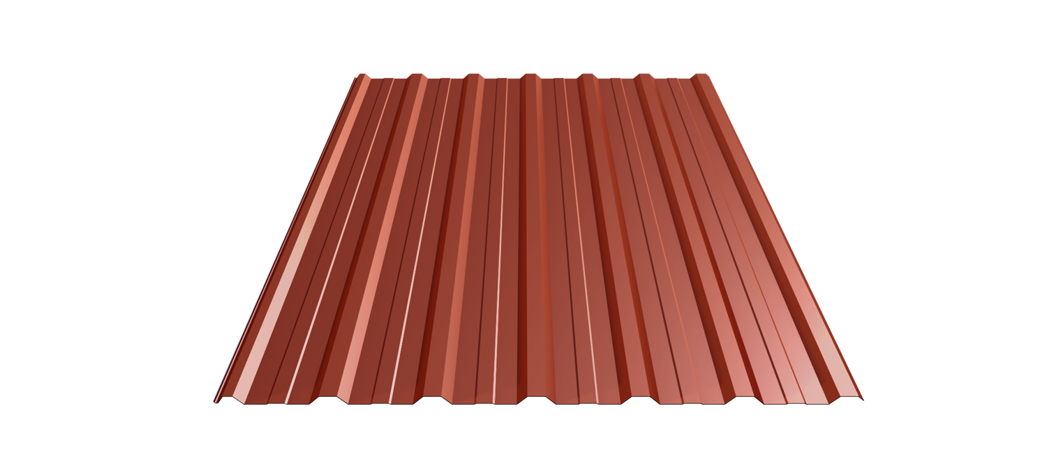 Trapéz T18 eco 0,5mm RAL 3009 ČERVENÁ krytí 2,4m x 1,125m