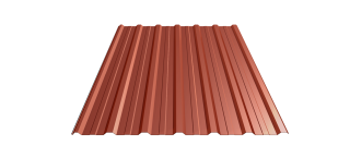 Trapéz T18 eco 0,5mm RAL 8004 CIHLOVĚ ČERVENÝ krytí 2,4m x 1,125m