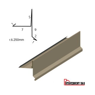Závětrná lišta rš: 250mm délka 2m 