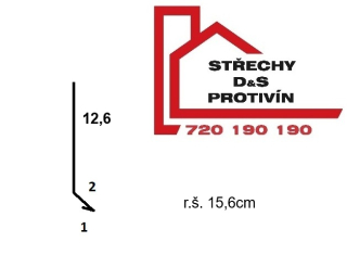 Podkladní lemování rš: 156mm délka 2m