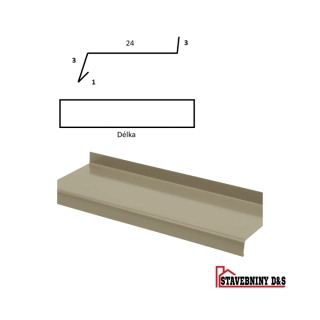 parapet rš: 315mm délka 3m 