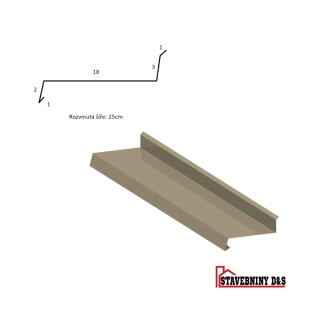 Oplechování římsy, rš: 250mm délka 2m 