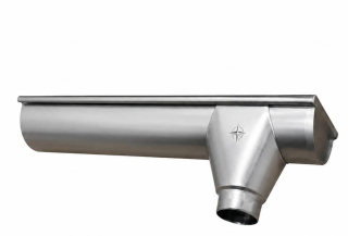 koncový žlab s kotlíkem pozinkovaný pravý s kotlíkem 330 mm