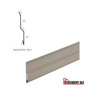 Krycí lišta RŠ: 10cm délka 2m