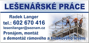 Pronájem lešení Langer
